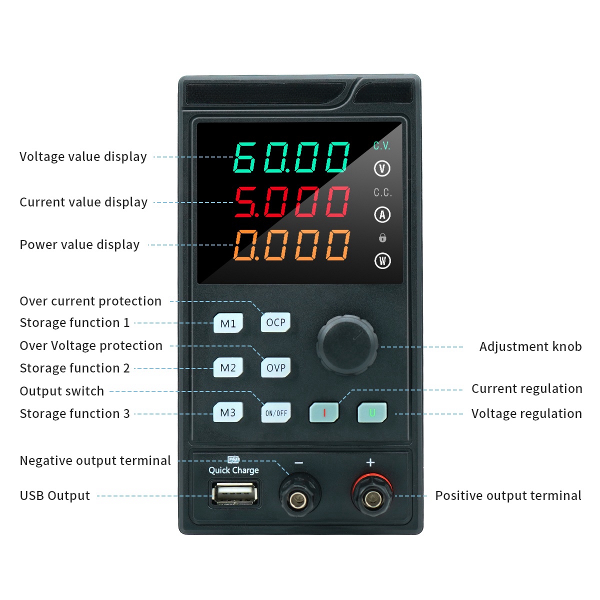 MYAMI 30V 32V 10A with USB/RS4 - Programmable Dc Power Supply 60V 10A ulasan dan harga
